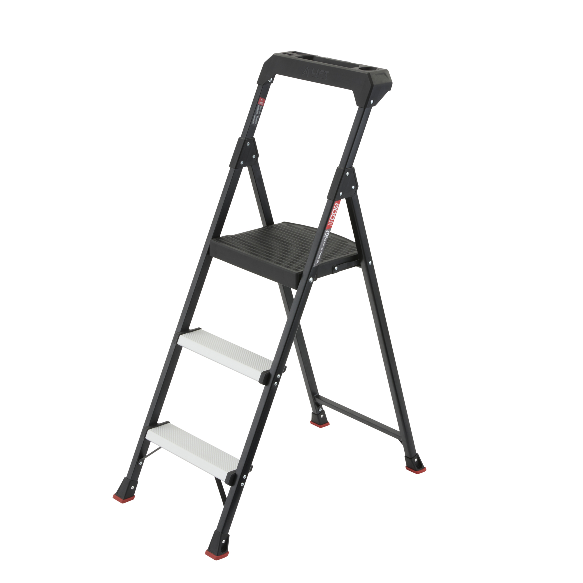 Lift Ladder 3-Step Heavy Duty Steel Stool w/ Project Top